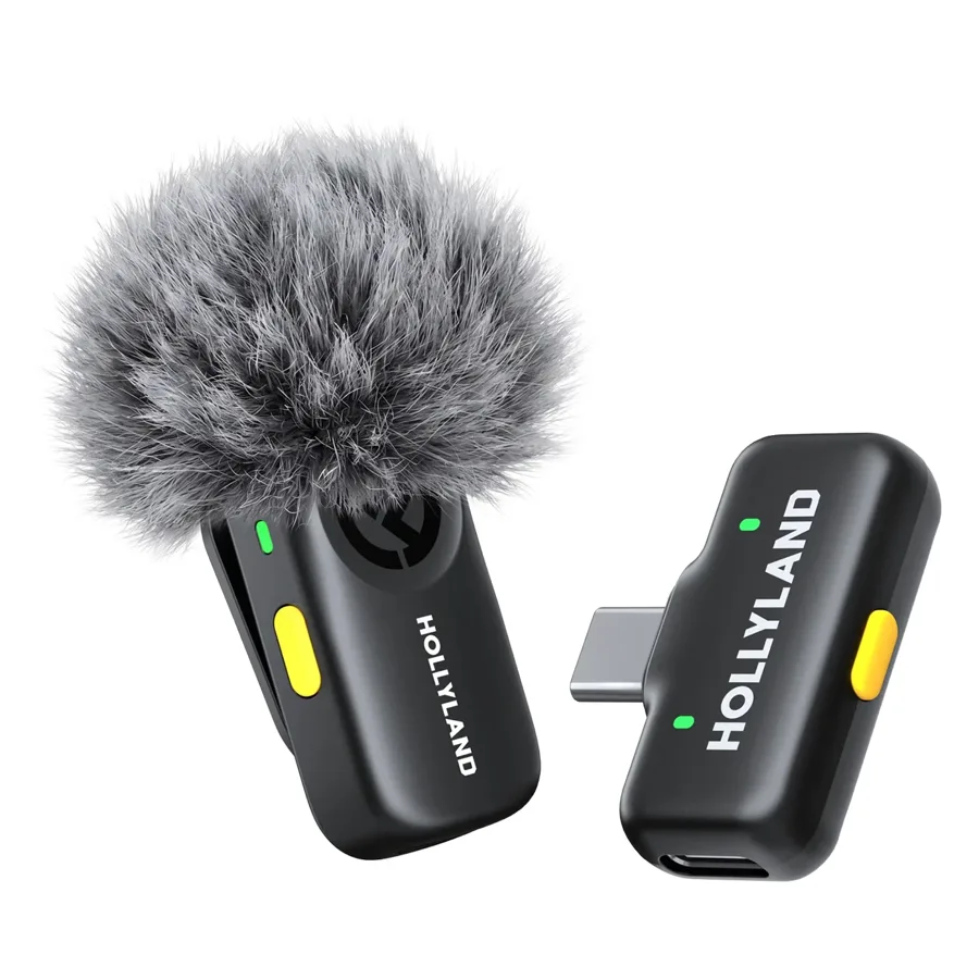 Micrófono de solapa Hollyland Lark A2 Solo USB-C para Smartphone Inalámbrico - Gris Espacial