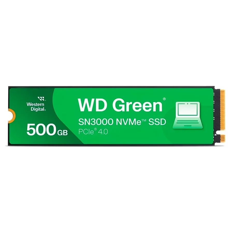 SSD M.2 Western Digital WD Green SN3000 500GB NVMe PCIe Gen4 - WDS500G4G0E