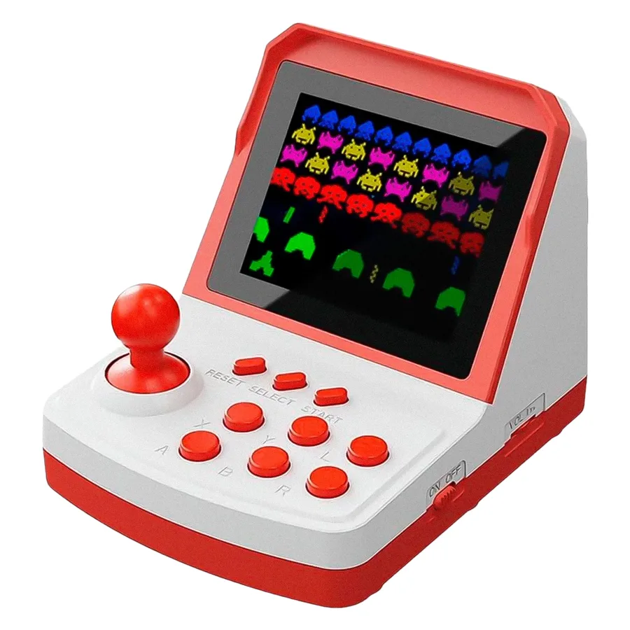 Consola Retro Arcade A6 Plus Pantalla 3.5" 912 juegos - Blanco y Rojo