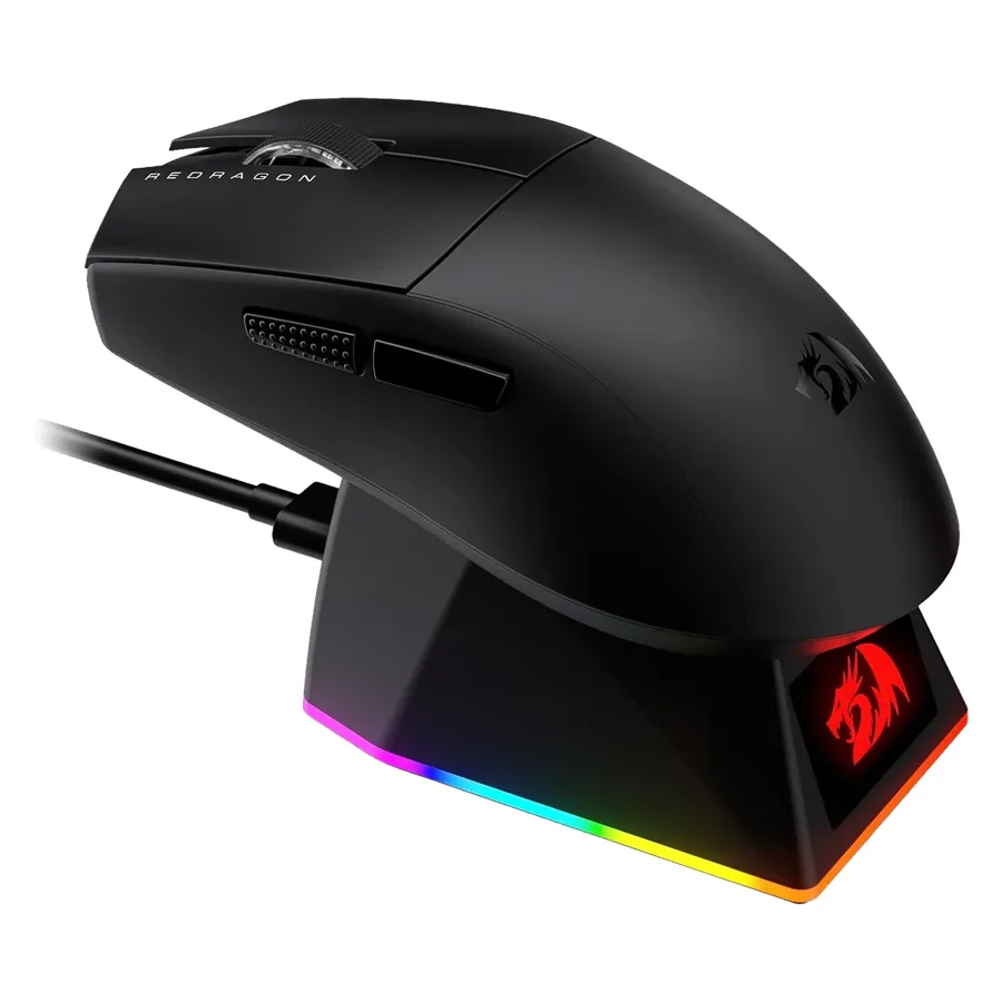 Mouse Gamer Redragon K1NG Ultra M999 LED 26000 DPI Inalámbrico - Negro