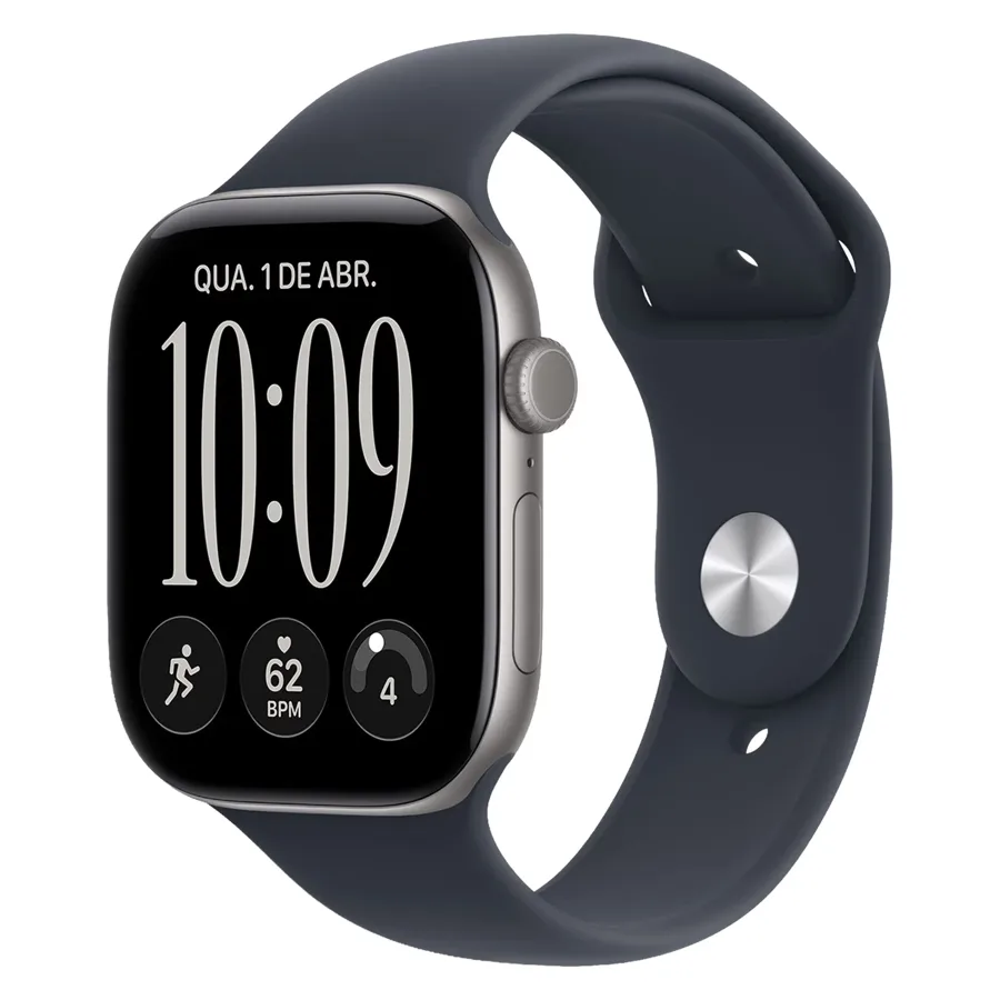 Apple Watch Series 12 MJFN4LS/A caja de aluminio 42mm Gris Espacial - deportiva Azul marino